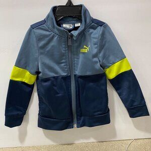 🍂Puma Toddler Boys Full-Zip Track Jacket 18M Navy/Blue/Yellow FALL SALE